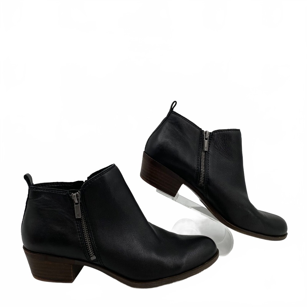 Lucky Brand Black Leather Basel Bootie | Women’s 9.5